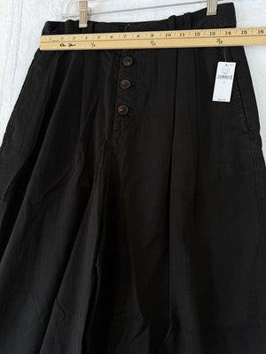 Gap X Doen Pants 8 High Rise Pleated Trousers Black Wide Leg Womens New NWT