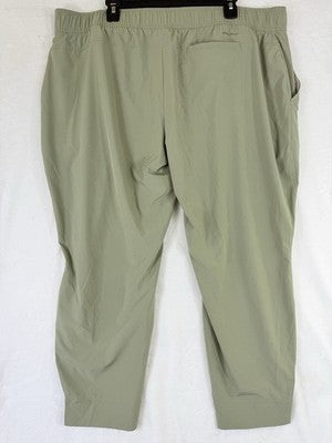 Eddie Bauer Womens Pants 2XL Departure Stretch Mid Rise Joggers Green Pull On
