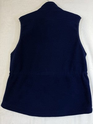 LL Bean Fleece Vest Women Medium Petite Vintage Made In USA Full Zip Hipster 90s
