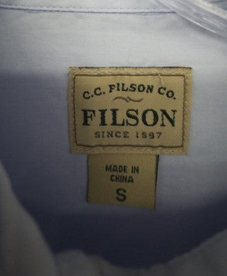 CC Filson Feather Cloth Shirt Small Women Blue Button Up Long Sleeve Top New NWT