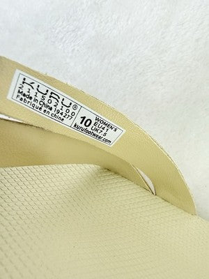 Kuru Womens Flip Flops 10 Kala Sieva Leather Sandals Plantar Fasciitis New