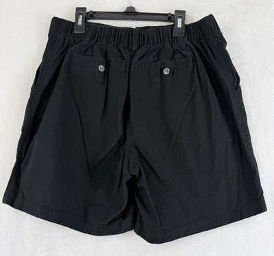 Old Navy OG Shorts Womens Medium Black 6.5” Elastic Back Flat Front