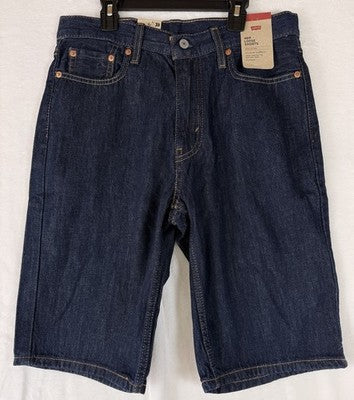Levis 469 Shorts 29 Mens Jean Denim Loose Jorts Dark Blue New NWT
