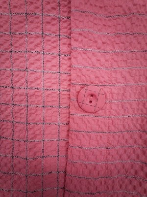 Habitat Clothes To Live In Top Medium Pink Button Back Artsy Lagenlook Womens