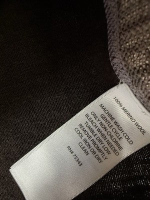 Akini Sweater Medium Womens 100% Merino Wool 1/4 Zip Brown Top