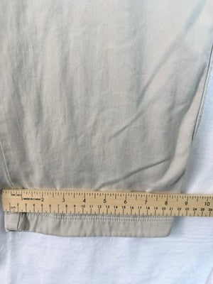LL Bean Flannel Lined Cargo Pants Womens 18 Petite Tan Beige 18P Favorite Fit