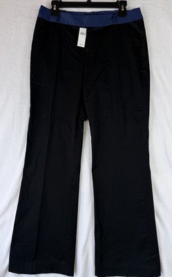 Banana Republic Ryan Pants 8 Women Black Blue Straight Leg New NWT