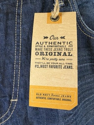 Old Navy Jeans Mens 36x30 Bootcut Y2K Deadstock Dark Blue Denim Vintage New NWT
