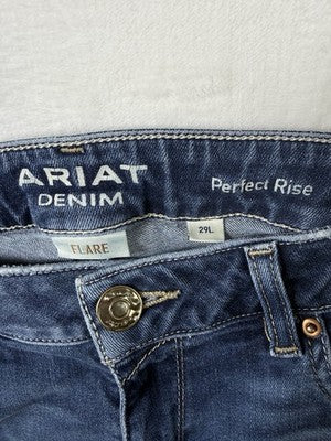 Ariat Jeans Womens 29 Long Flare Perfect Rise Blue Denim 29L