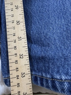 Lands End Jeans 38 Mens 38x34 Blue Denim Square Rigger