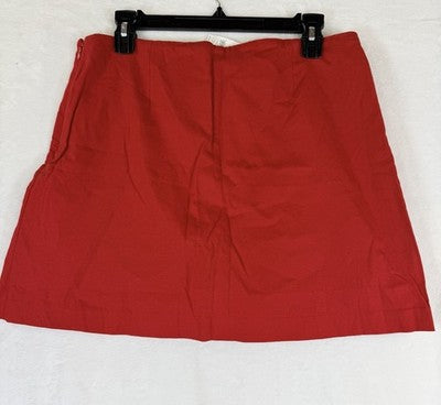 Gap Linen Blend Mini Skort Medium Tall Women Red Skirt W/ Shorts New