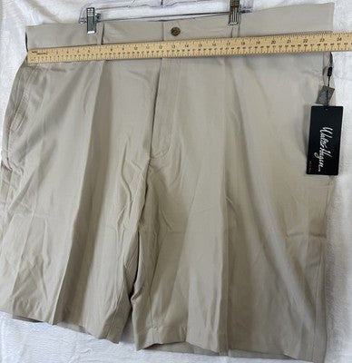 Walter Hagen Golf Shorts 48 Tan Beige Flat Front 10” Mens New NWT