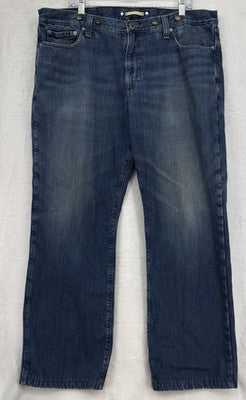 LL Bean Flannel Lined Jeans 40x34 - Actual 40x30 - Blue Straight Leg