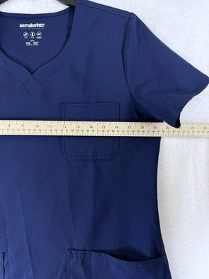 Scrubstar Scrub Top Small Womens Blue V Neck