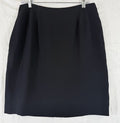 Vintage Anne Klein Skirt 12 Navy Blue Made In USA Pencil Knee Length