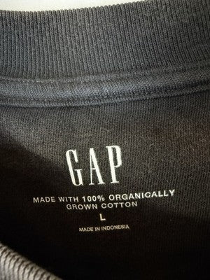 Gap Heavyweight Oversized T Shirt Large Mens Black Organic Cotton Short Sleeve