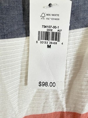 Gap Maxi Dress Medium Womens Striped Empire Waist 100% Cotton Sleeveless New $98