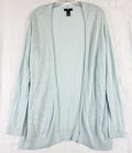 Gap Cardigan XL Womens Slub Knit Open Front Light Blue Sweater Knit Cotton
