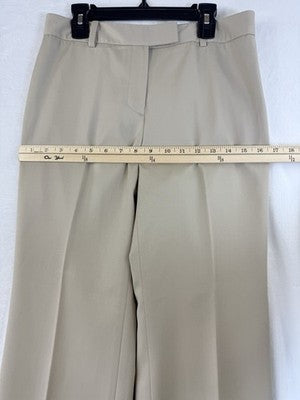 Brooks Brothers Caroline Fit Pants 4 Petite Beige Wool Straight Leg *FlawRead