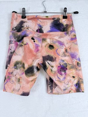 Nike Air Fast Running Shorts Small Women Pink Print Mid Rise Dri Fit Workout Gym