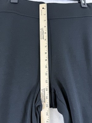 Lands End Serious Sweats Pants 2X Black High Rise Pull On Sweatpants Womens