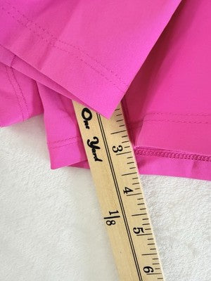 Gap Fit Running Shorts Medium Tall Womens Pink High Rise Brief Liner New