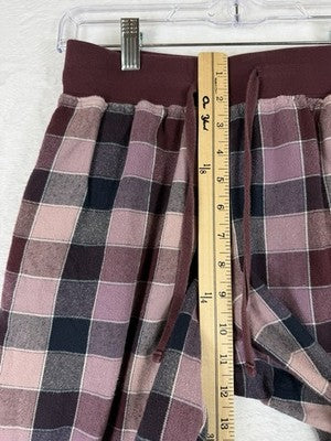 LL Bean XS Pajama Pants Womens Purple Plaid Flannel