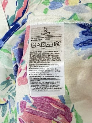 Gap Body Pajamas XL Cotton Poplin PJ Shirtdress Floral Nightgown 100% Cotton New
