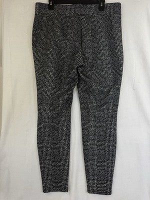 Lands End Starfish Leggings Large Womens Black White Print Pull On