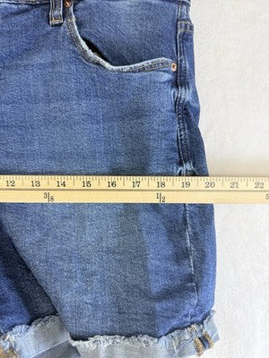 Kensie Jeans Shorts Women 14 32 Blue Roll Cuff 5” Denim