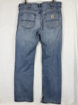 Carhartt Relaxed Fit Jeans 34x30 Blue Rugged Flex Work Mens