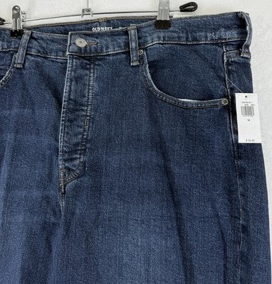 Old Navy Sky Hi Straight Leg Jeans 16 Button Fly Extra High Rise Blue Women NEW