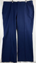 Lands End Straight Leg Pants 24W Navy Blue Pencil Pintuck Plus Size Womens