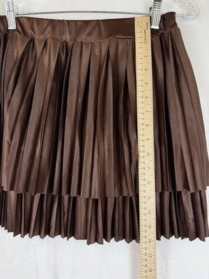 Disney Wreck It Ralph Costume Skirt Medium Womens Vanellope Brown Pleated