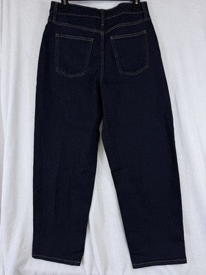 Free Assembly Jeans Womens 4 Barrel Leg Dark Blue Rinse High Rise NWT New