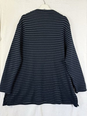 J Jill 3X Top Plus Size Navy Blue Striped Long Sleeve Knit