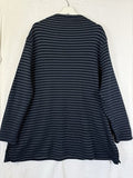 J Jill 3X Top Plus Size Navy Blue Striped Long Sleeve Knit