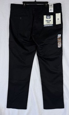 Dockers Signature Khaki Slim Fit 38x20 Mens Black Pants Flat Front New NWT