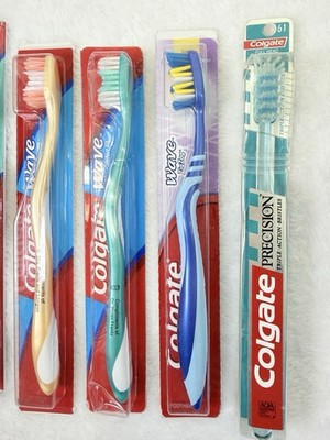 Colgate Wave Toothbrush Lot Vintage Precision New