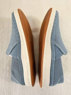 Kuru Womens Shoes 7.5 Roam Atla Slip On Canvas Blue New