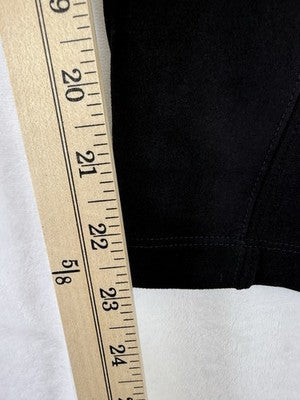 Women With Control Leggings Small Petite Black Faux Suede Womens Slimming SP