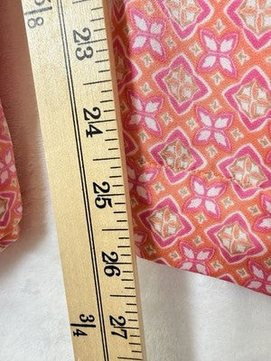J Crew Pajama Pants Medium Satin Pink Print Womens