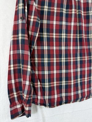 Gap Womens Tops Large Red Plaid Shirt Button Up Long Sleeve Top
