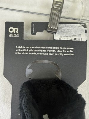 Outdoor Research Womens Fuzzy Sensor Gloves Black Large Winter Touchscreen New