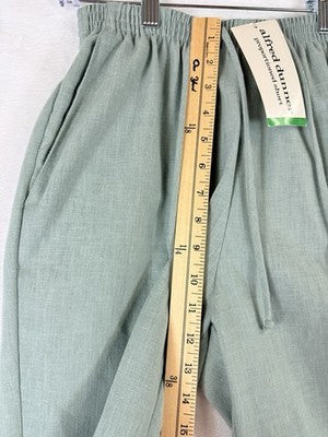 Alfred Dunner Pants Size 10 Pull On Light Green Proportioned Short New NWT