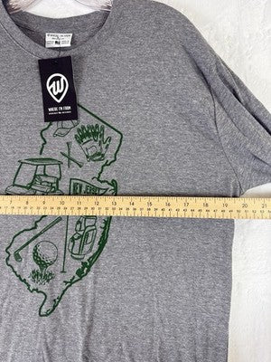 New Jersey T Shirt Medium Where I’m From Gray Short Sleeve Golf Mens New NWT