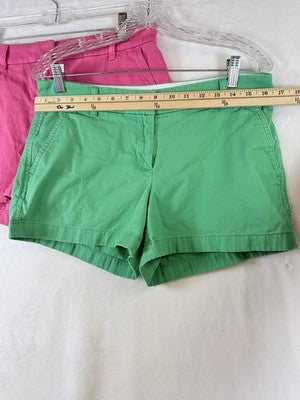 J Crew Classic Chino Shorts 6 Lot Pink Green 4” 5” Womens 100% Cotton