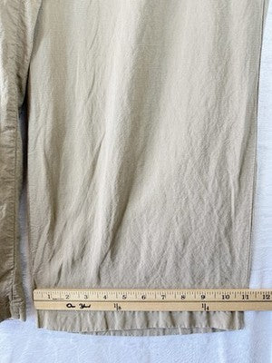 Uniqlo Linen Blend Easy Pants Medium Beige Tan Womens Straight Leg Pull On