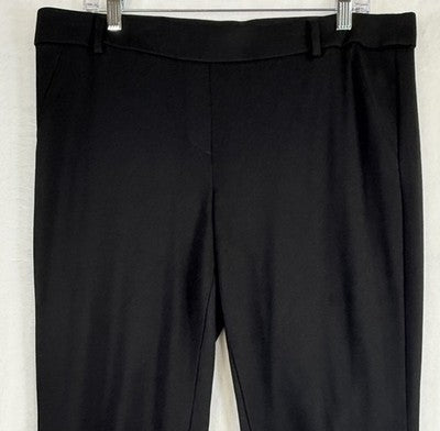 Briggs Pull On Pants Womens Petite Large Black Ponte Knit PL