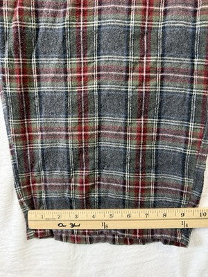 LL Bean Flannel Pajama Pants XXL Mens 30” Gray Plaid Drawstring Sleep PJ Pajamas